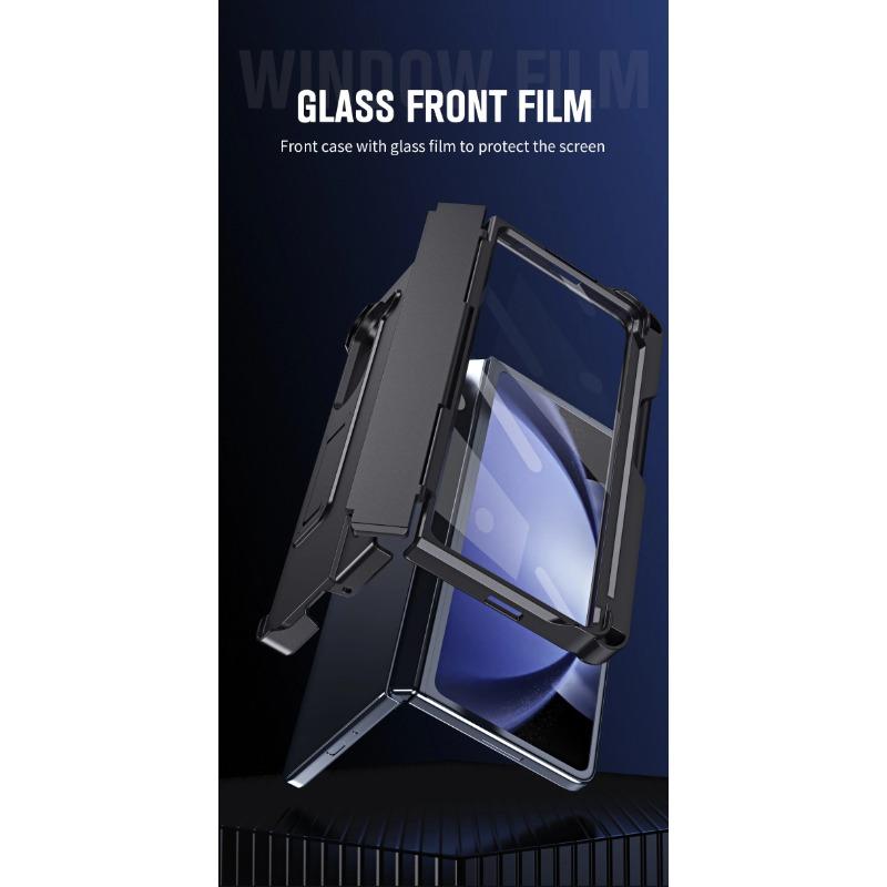 Invisible Stand for Samsung Galaxy Z Fold 6 5 4 3 Case Pen Slot Stylus Glass Film Screen Hinge Protection Cover Stand Holder