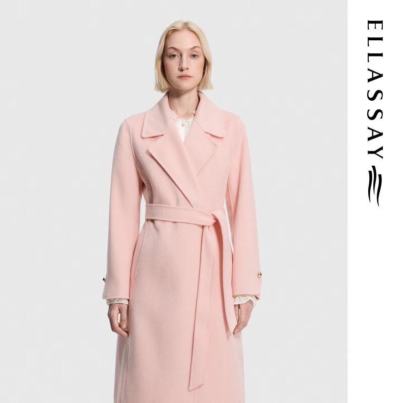 ELLASSAY Women's Wool Blend Shawl Collar Long Coat