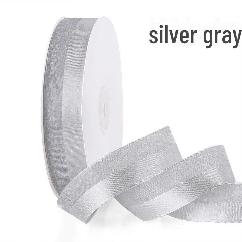 

Лента из атласа и пряжи шириной 2,5 см для украшения подарков, тортов и свадебных коробок