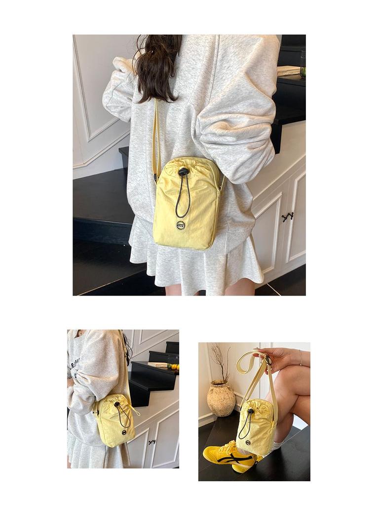 Women's Lightweight Crossbody Nylon Bag for Sports and Bottles