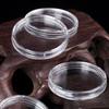 100Pcs Clear Round Capsule Plastic Coin Holder Container Storage Case  For 19mm Applied