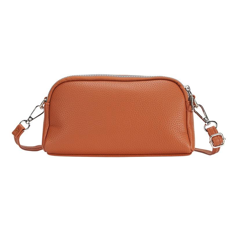 New Retro Women Bag - Two Compartment Zipper Crossbody Phone Purse Versatile Handheld Shoulder Bag for Casual Style