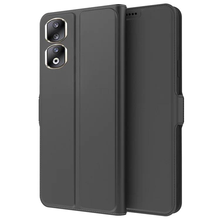 

For Honor 90 Pro PU Leather Stand Cover Card Holder Shock-absorbing Phone Case