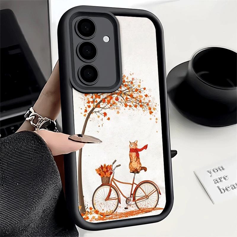 Phone Case for Samsung Galaxy S26 S25 Ultra S24 FE Pumpkin Happy Fall Autumn Shell S23 Plus S22 + S21 S20 5G Soft Silicone Funda