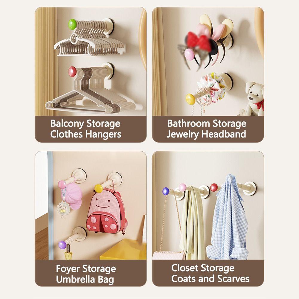 Suction Cup Drying Rack Retractable Suction Cup Telescopic Hanger  Kitchen Supplies
