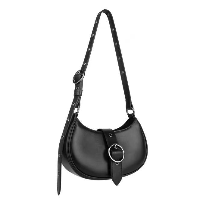 IELGY Versatile Locomotive Saddle Bag, Silver Vintage Premium Textured Shoulder Crossbody Bag