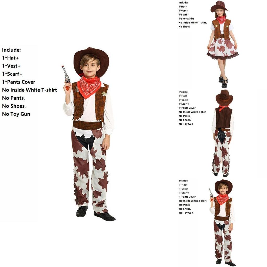 Boys Girls Cowboy Wild Western Costume Set With Vibrant Colors And Cozy Material