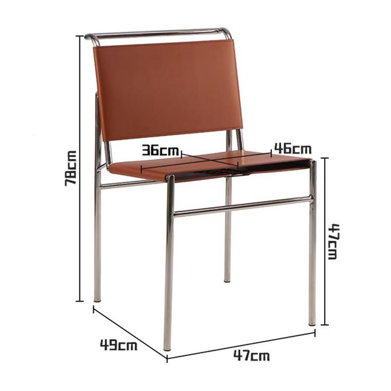 Design Living Room Chairs Metal Backrest Chair Nordic Modern Dining Chairs Minimalism Ergonomic Relaxing Chair Home Furniture