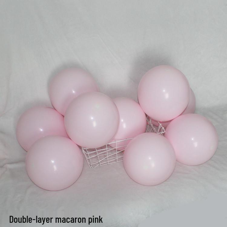 10" Thickened Light Pink Macaron Round Latex Balloons for Birthday Decoration