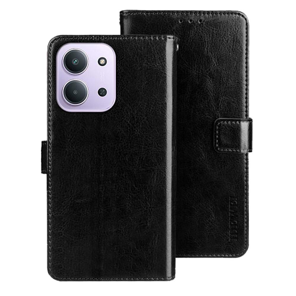IDEWEI Stand Case for Xiaomi Redmi 15C 4G (EU) (173mm)/15C 5G (EU) (173mm)/Poco C85 4G (173mm) Crazy Horse Texture Leather Phone Cover