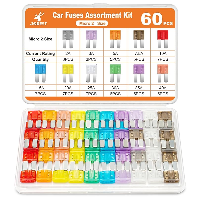 JOREST 300Pcs Car Fuse Assortment Kit, 160 Mini Blade Fuses Automotive + 90 Standard Auto Fuses + 50 Micro + Puller – Replacement for RV Camper