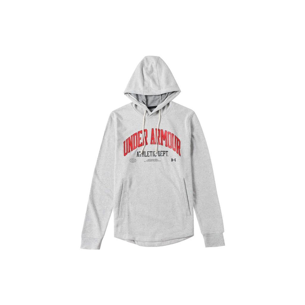 Under Armour Printed Sport Pullover Loose Hoodie Men Hoodie Grey 1370354-279
