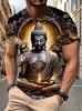 3D Print Buddha Shakyamuni Buddhist T Shirt Ancient India Spiritual Totem Kid Streetwear T-shirts Summer Fashion Mens Clothing