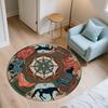 Tribal Art Pattern Round rug,Carpet Rug for Living Room Bedroom Playroom ,Non-slip Floor Mat,Holiday Gifts and Birthday Gifts.
