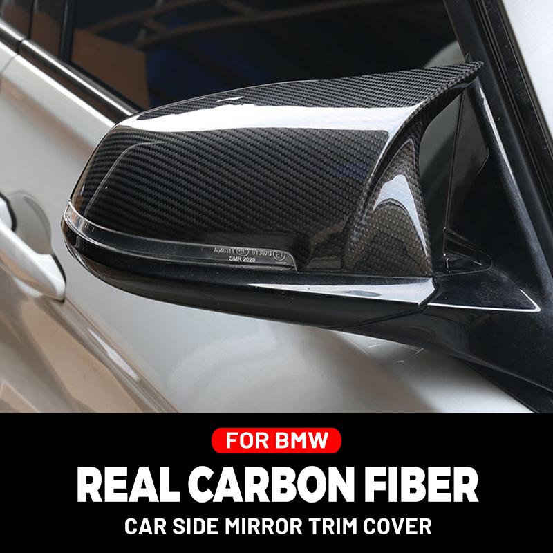 

Real Carbon Fiber Replacement Cowhorn Rear View Side Mirror Cover For BMW 1 2 3 4 Series F20 F21 22 F23 F30 F35 Car Accessories F30 Replacement