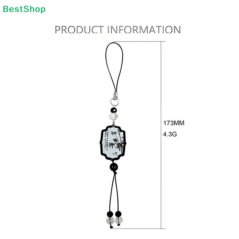 Vintage Oriental Style Phone Straps – Calligraphy Pattern Charms with Beads & Tassels for Daily Accessory