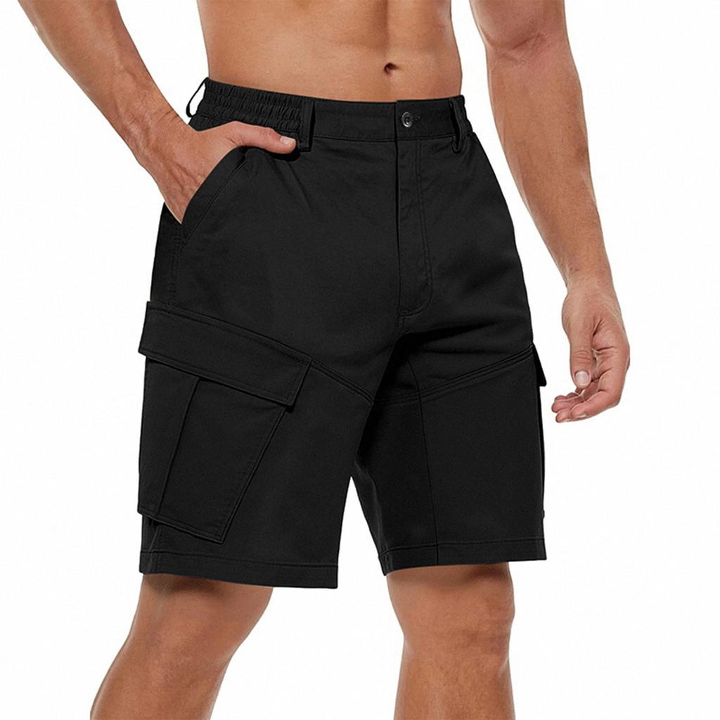 Men's Loose Casual Loose-fit Waist Workwear Multi-pocket Shorts