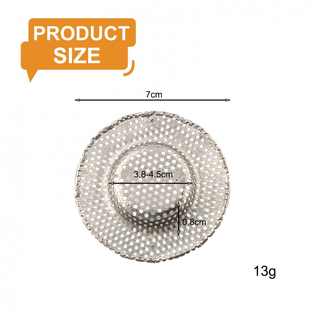 Bathtub Sink Shower Food Hair Catcher Drain-Plug Filter Strainer Stainless Steel