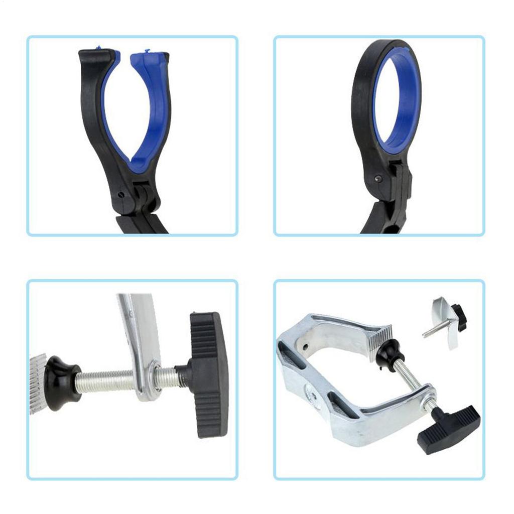 Fishing Pole Holders With Clamp Adjustable Stable Aluminium Alloy Fishing Gear for Kayaks Yachts Pontoons Bass