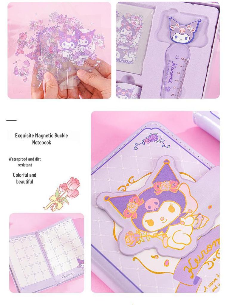 Sanrio Kuromi Planner Gift Box: Elegant Magnetic Notebook for Children's Birthday (June 1st)