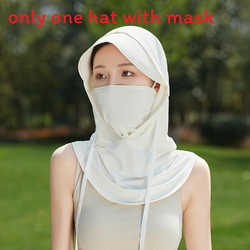 Summer Sun Protection Mask With Breathable Ice Silk Full Face Cover For Cycling And Outdoor Activities