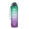 1 Liter Motivations-Wasserflasche mit Strohhalm-Mundstück Mit Zeitmarkierung Auslaufsichere Sport-Wasserflasche Für Fitnessstudio Camping Tour