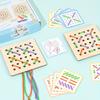 Wooden Threading Board Toy, Threading Card Puzzle, Children's Fine Motor Skills Training, Preschool Educational Toys