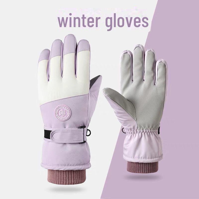 Unisex Vodotěsné lyžařské rukavice s dotykovou obrazovkou - Větruodolné, zateplené a teplé pro cyklistiku