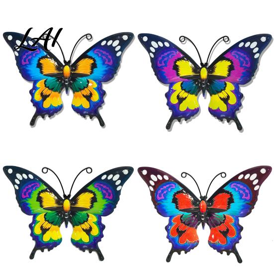 Metal Wall Hanging Art Butterfly Decor for Garden Yard Patio Large Iron Indoor Sculpture Outdoor Fence Farmhouse Decorations