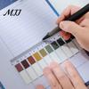 Student Stationery Supplies Index Sticker Tabs with Built-in Scale Ruler, Morandi Color Transparent Professional File Sorting PET Page Markers,