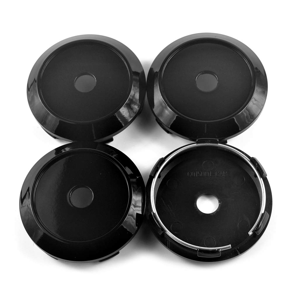 Hjulkapsel senter 68mm 4 stk Svart hjulkapsel senterdeksel