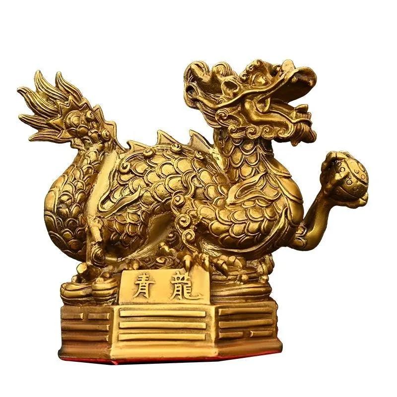 Měděné ozdoby čtyř božských bestií, duchovní bestie, zelení draci, bílí tygři, rumělkoví vrabci a dekorativní řemesla Xuanwu.