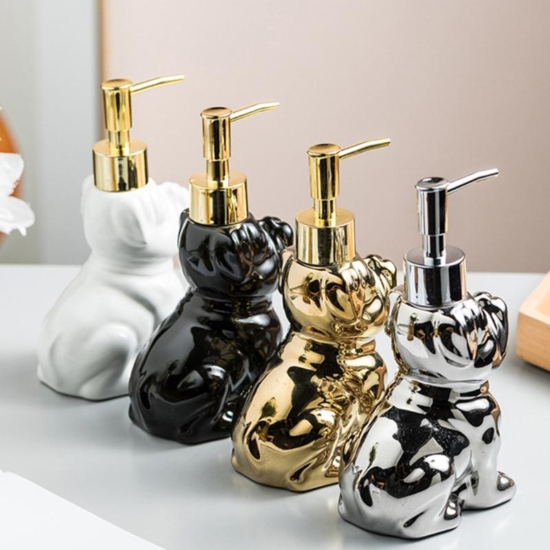 Keramická lahvička na mléko Dávkovač mýdla pro domácnost Nárazuvzdorný design Držák na nádobu na tekutiny pro domácí koupelnu