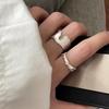 Niche Design Water Drop Notch Roll Ring 925 Sterling Silver Personalized Simple Ins Cold Wind Ring
