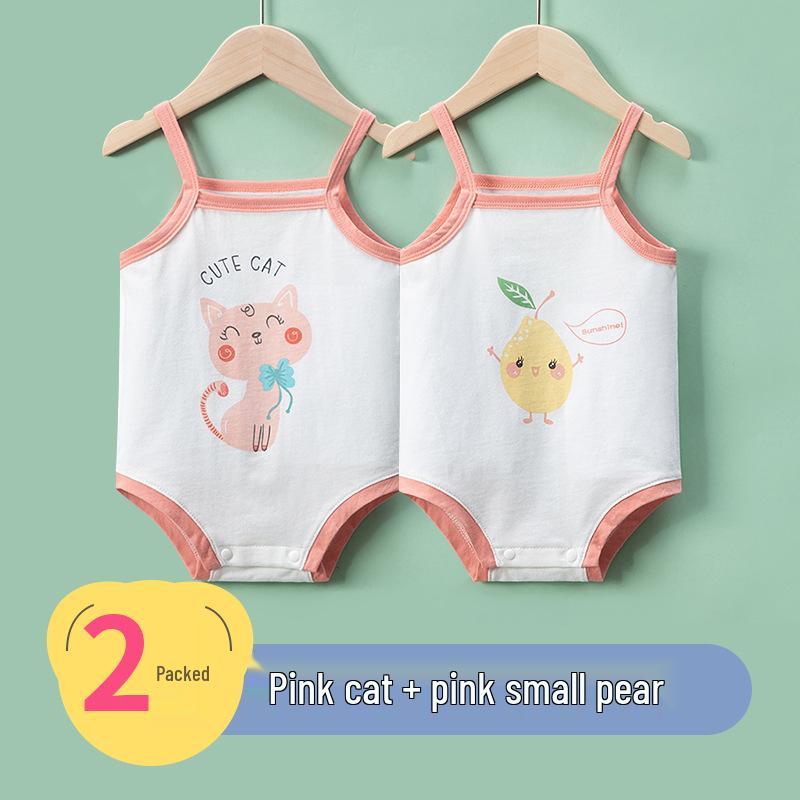 Newborn Infant Sleeveless Romper - Cute Strappy Summer Bodysuit for Boys & Girls