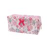 Quilted Cosmetic Bag with Floral Print Large Capacity Makeup Organizer Travel Toiletry Storage Pouch for Women