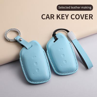 Car Smart Remote Key Case Cover For Baojun Rm5 Rs3 Rs5 Rc6 Anti-Scratch Pu Leather Car Key Protectiver Shell Garnish Accessories