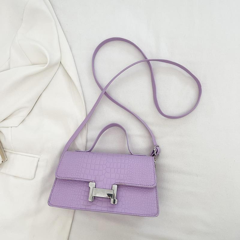 2025 New Fashion Stone Pattern Small Square Bag Niche Handbag High Value Single Shoulder Messenger Bag Women