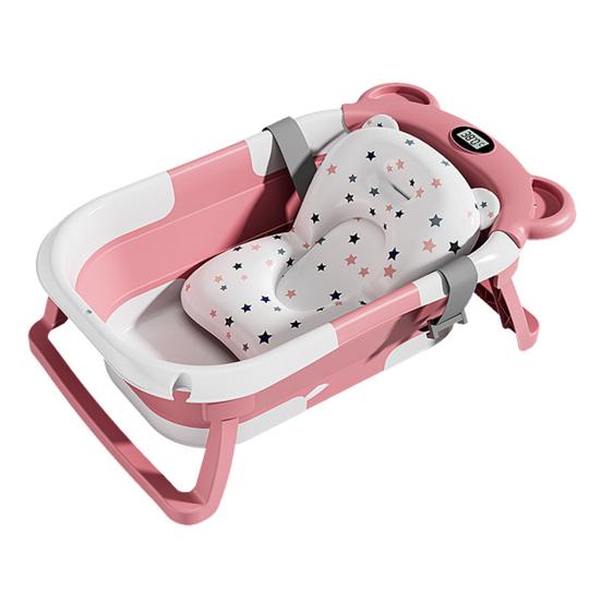 2 buc/set cada pliabila pentru bebelusi cu termometru perna moale design pliabil cu senzor vizual de temperatura cada pentru sugari