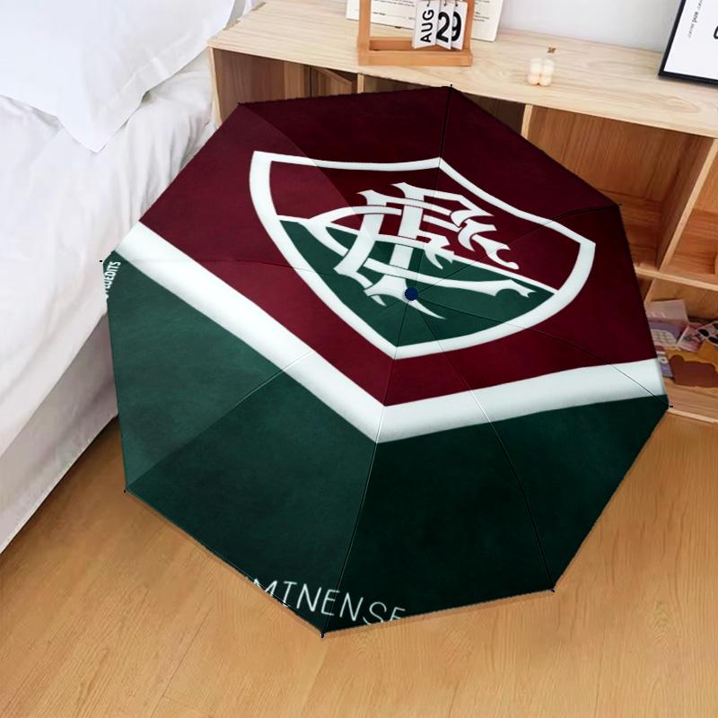 1PC Soccer Club Emblem Design Printed Umbrella Folding umbrella, automatic umbrella 8-Frame for Travel, camping Fan gifts Christmas Gifts
