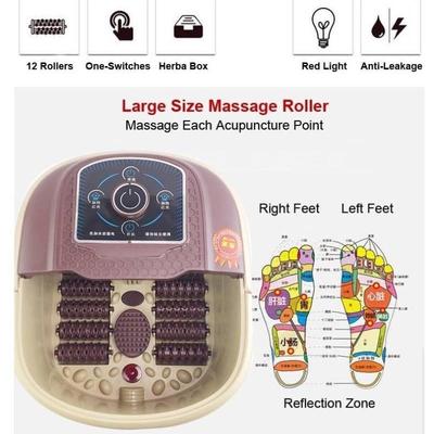Feet Relaxation Reflexology Ozone Herbal Bath Basin Massage Relax Detox Roller Physiotherapy Device Foot SPA Massager
