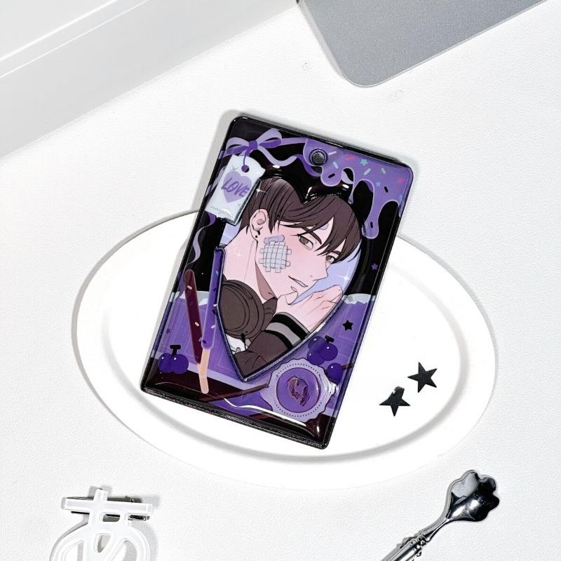 Älska Choklad PVC-Korthållare med Kedja 3 Tum Kpop Fotokortsfickor Kreativ Fotoram Skyddsfodral Kawaii Gåvor 2025