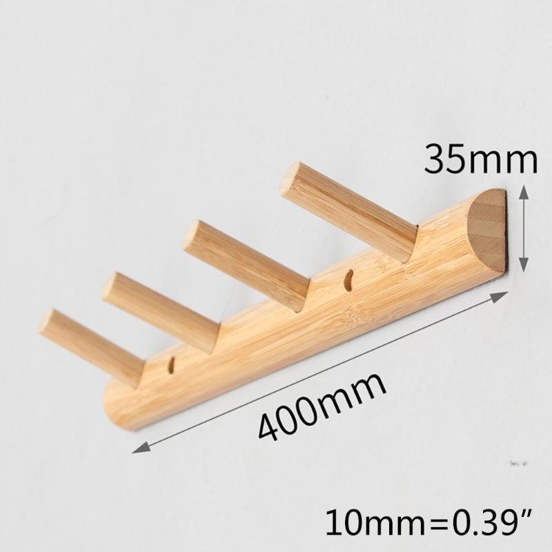 Cuier de Perete Ecologic din Lemn Natural, Cârlige pentru Haine, Suport pentru Pălării, Haine, Genți, Raft de Depozitare, Organizator Suport Chei, Gospodărie