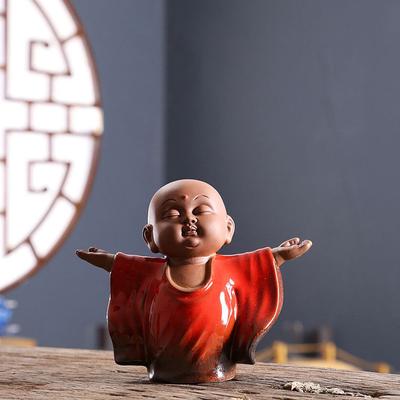 Zen Purple Sand Tea Pet, Worry Free, Big Ambition, Little Monk, Kung Fu Tea Set Accessories, Tea Art, Car Decoration, Ornament