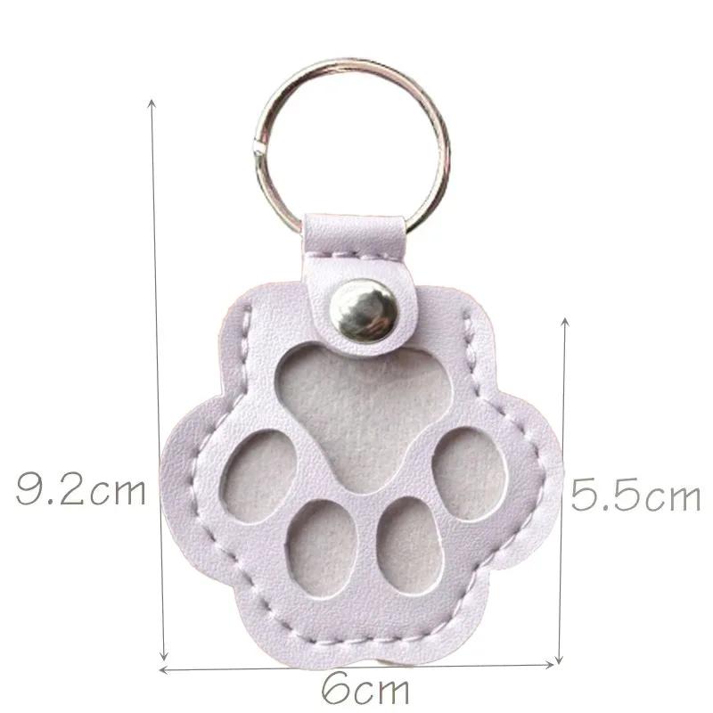 

Pet Hair Keepsake Keychain Leather Memorial Locket for Storing Dog Cat Fur, Cute Pet Loss Gift, Remembrance Key Ring Bag Charm фіолетовий