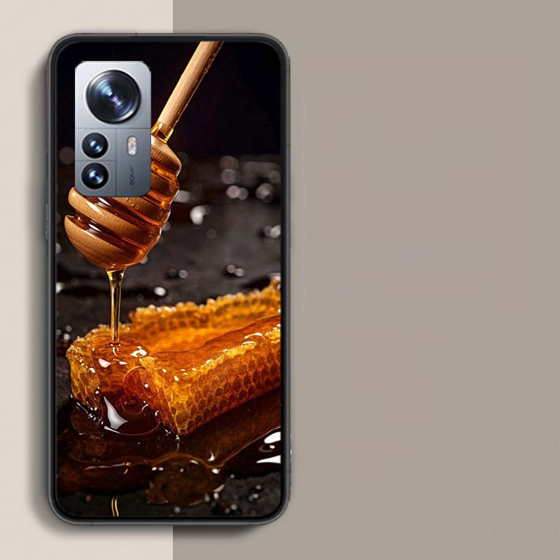 

Golden Honey Dripping From Honeycomb Phone Case For Redmi Note 15 Pro 5G 14 13 12 Pro Plus 11 11T 11E 11S 10 Pro 10S 9 9S Cover Redmi Note 9