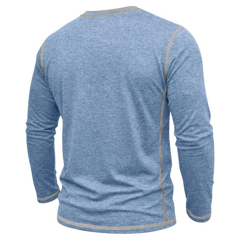 Men's Retro Long Sleeve T-Shirt Casual Soft Basic Tee for Daily Streetwear Outdoor Breathable Spring Autumn Tops