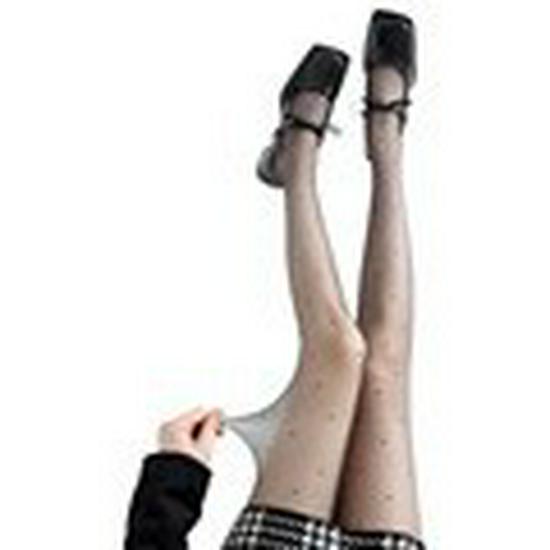 Spring & Summer Women’s Black Polka Dot Stockings - Ultra-Thin, Anti-Snag, Durable, No-Drop Design
