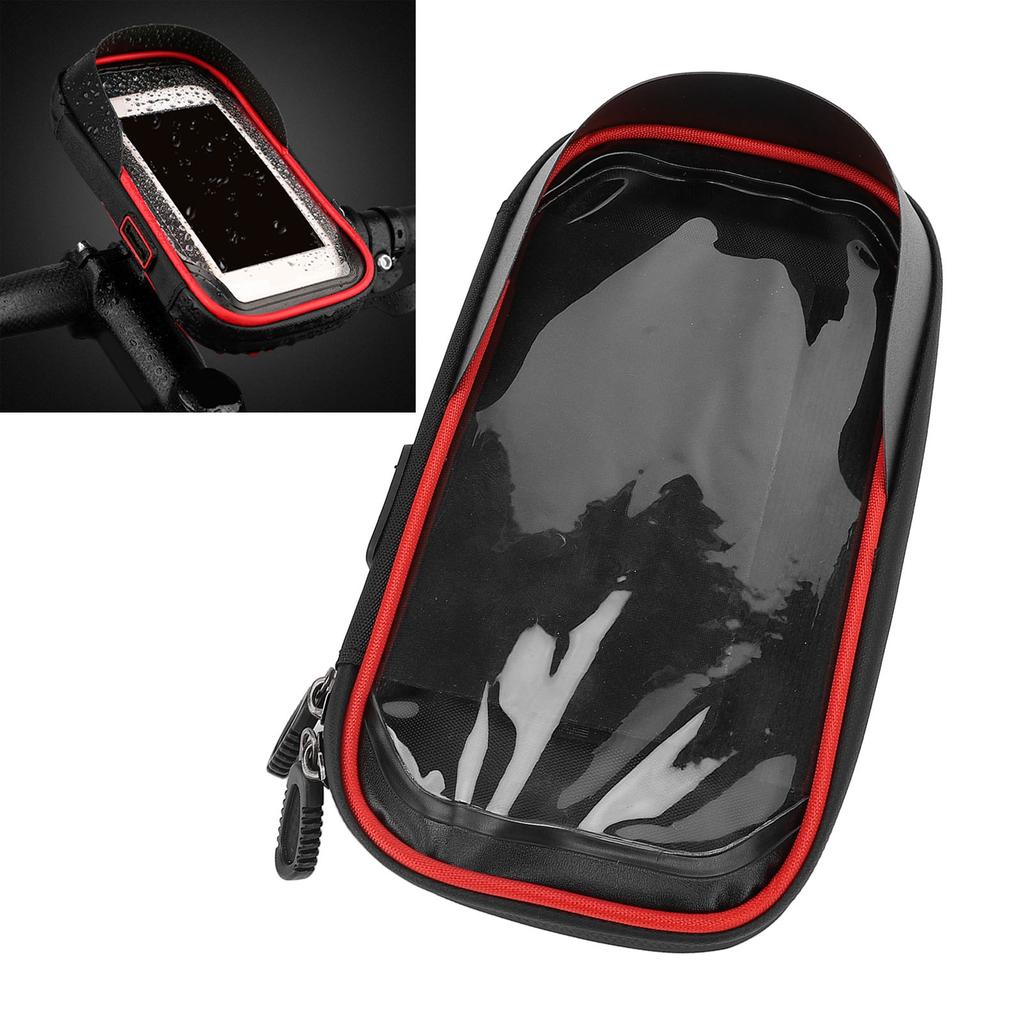 Electric Bike Phone Mount Bag Water Resistant Bike Phone Holder Sensitive   Cycling Pouch with Front Sun   Double