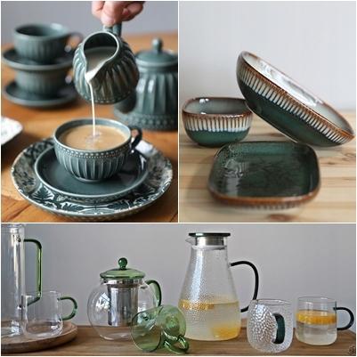 CERAMIC SUGAR BOWL 220 Ml MOSAIQUE OLIVE Line